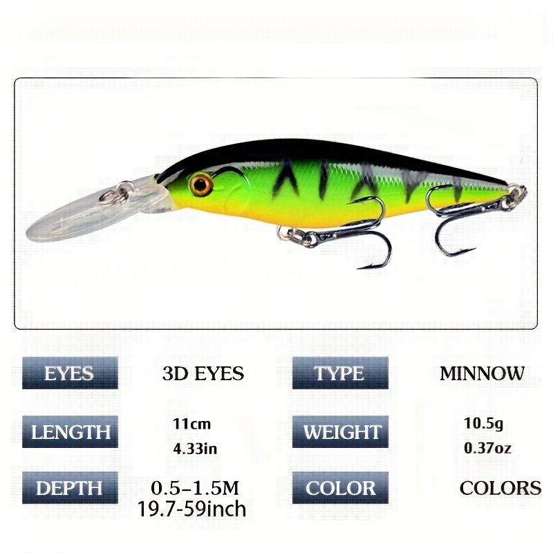 Minnow Lure: Catch Bass Walleye Carp Floating Crankbait! - Temu Canada