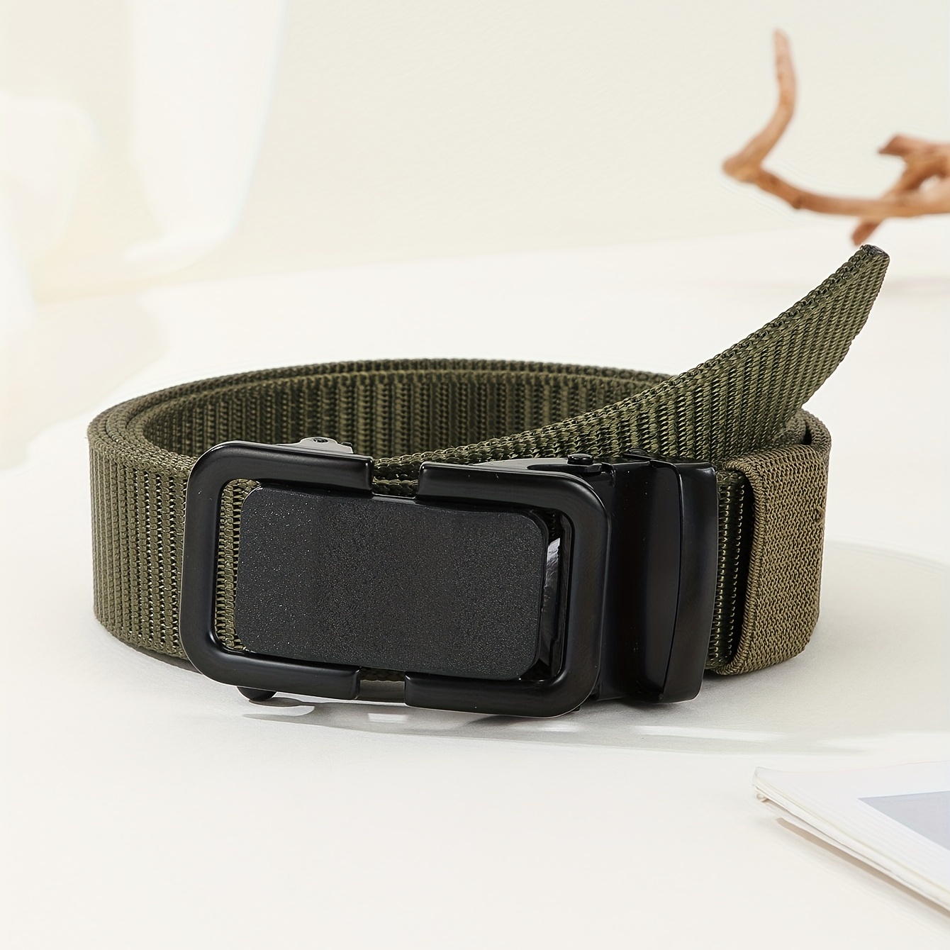 Tactical Belt Military Style Belt Retractable Length Belts Rectangular Buckle