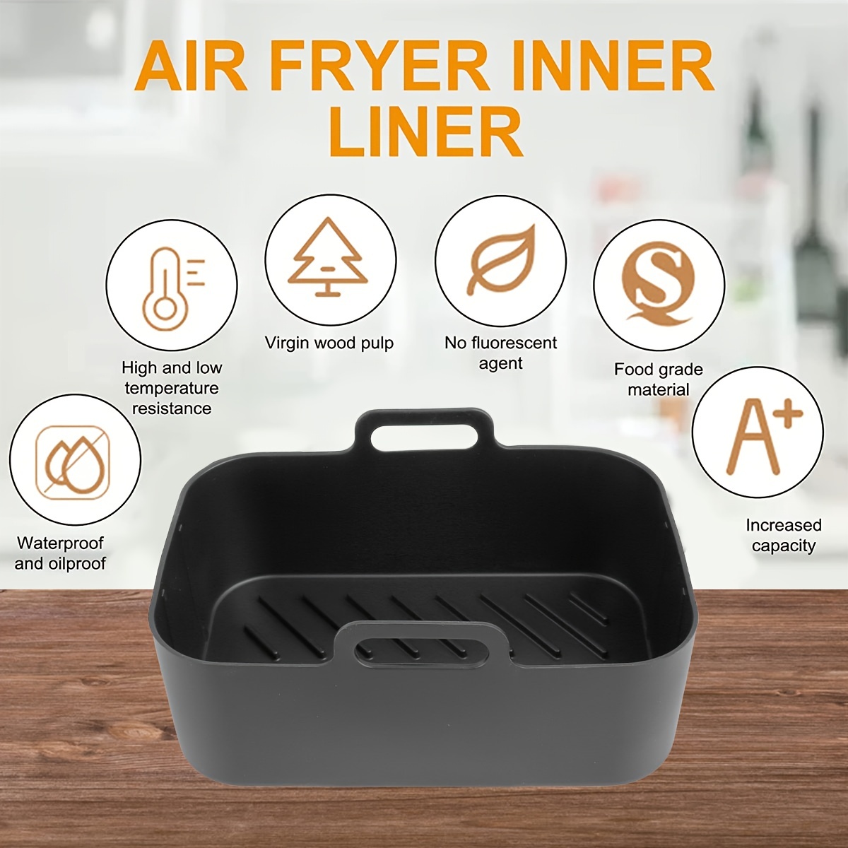 Silicone Air Fryer Liners For Ninja Foodi Air Fryer Af300uk, Af400uk, Ninja  Foodi Dual Zone Air Fryer Accessories, Reusable Silicone Dual Basket Air  Fryer Liner 7.6l- - Temu