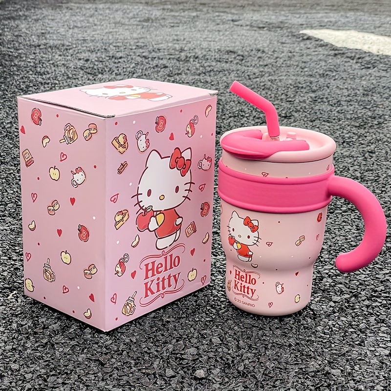 Hellokitty Insulated Cup Water Bottle With Straw Water Cup - Temu
