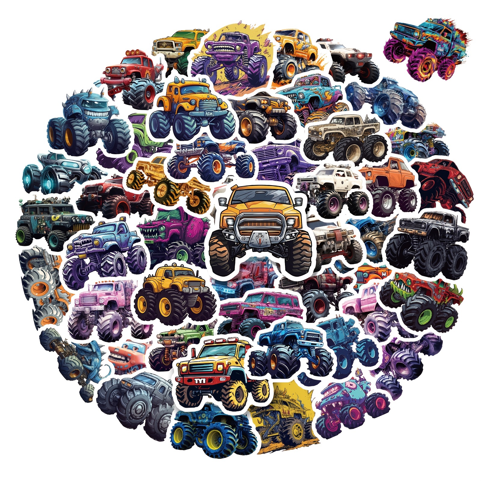 Monster Truck Stickers Truck Car Stickers Car Stickers - Temu