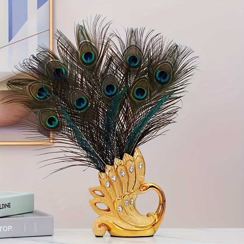 Plumas de pavo real, 50 plumas de pavo real de 10 a 12 pulgadas  a granel para manualidades, bodas y decoraciones de vacaciones : Arte y  Manualidades