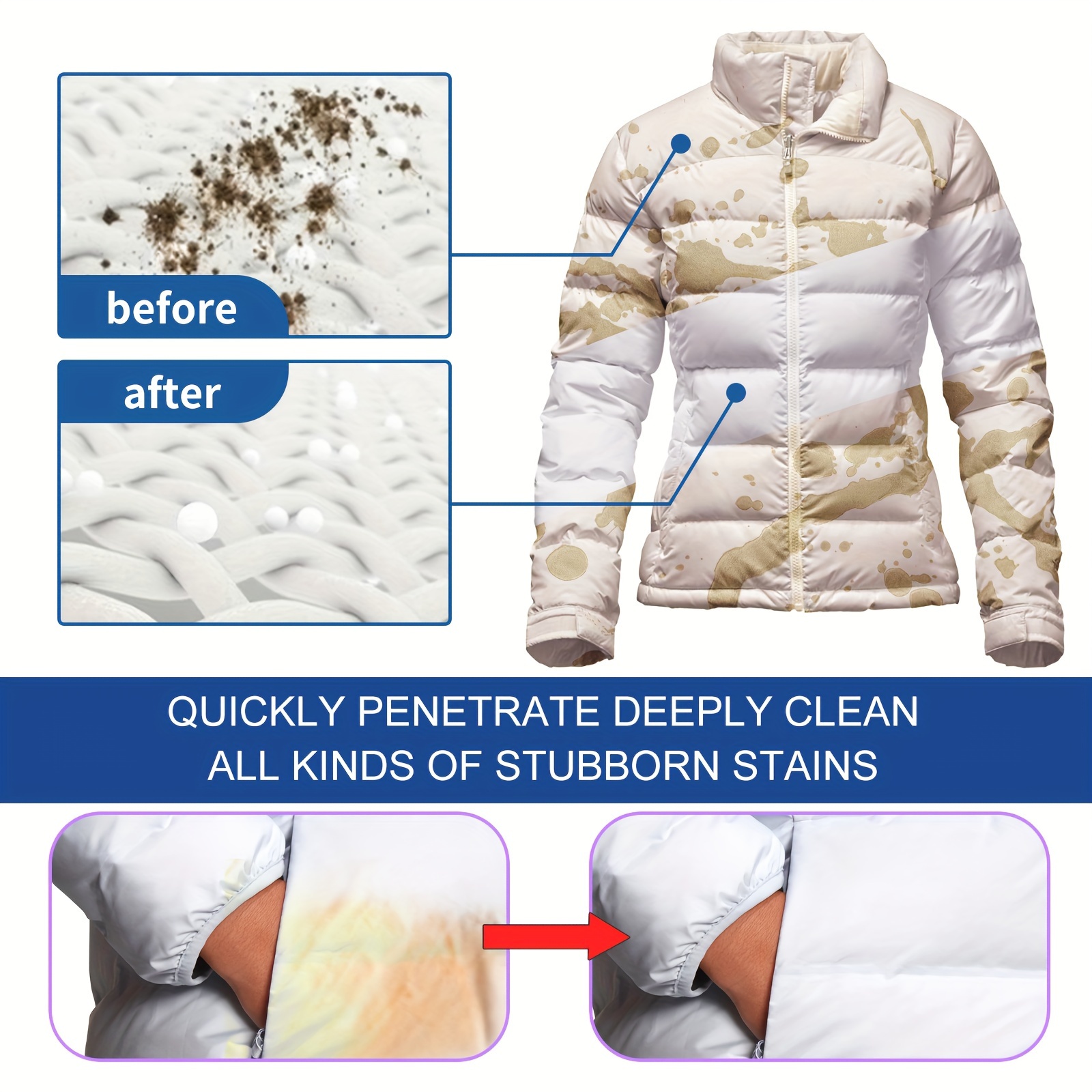 Dry Cleaning Agent Down Jacket Cleaner Clothing Cleaning - Temu