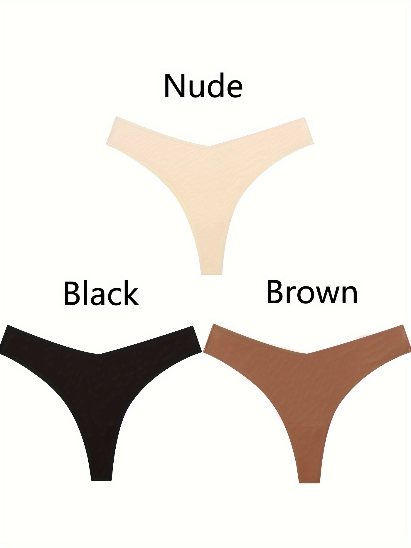 Seamless Lacy Trim Bikini Briefs, Soft & Breathable Simple Nude Color  Panties, Women's Underwear & Lingerie