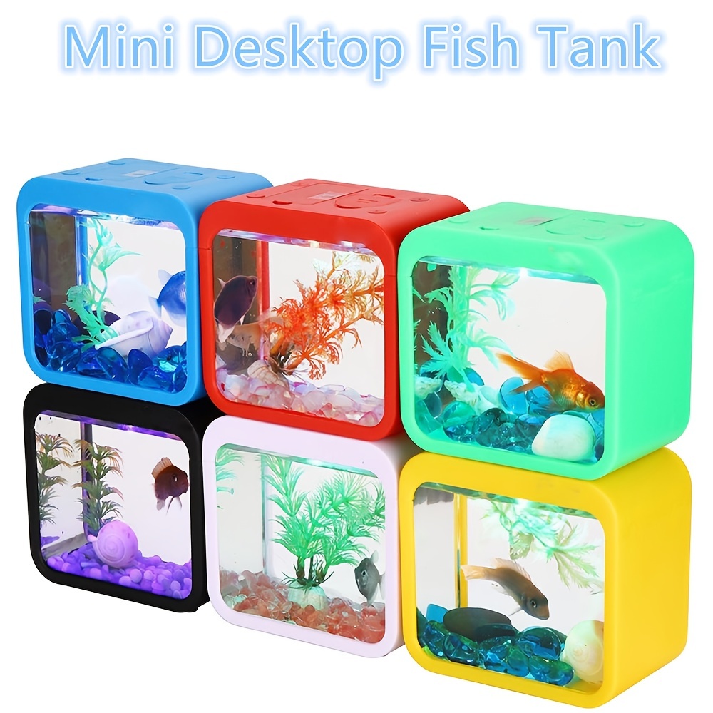 Small Desktop Mini Ecosystem Tank Acrylic Fish Tank,Small Fish Tank