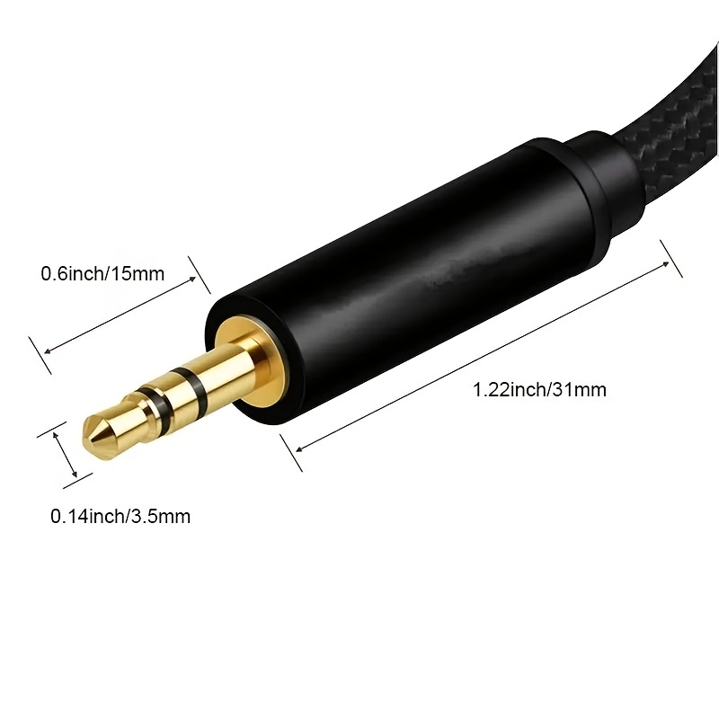 CableCreation Cable auxiliar (3 pies/3.0 ft), cable de audio macho a macho,  cable auxiliar para auriculares, teléfonos, iPads, Mac Mini 2018, estéreo