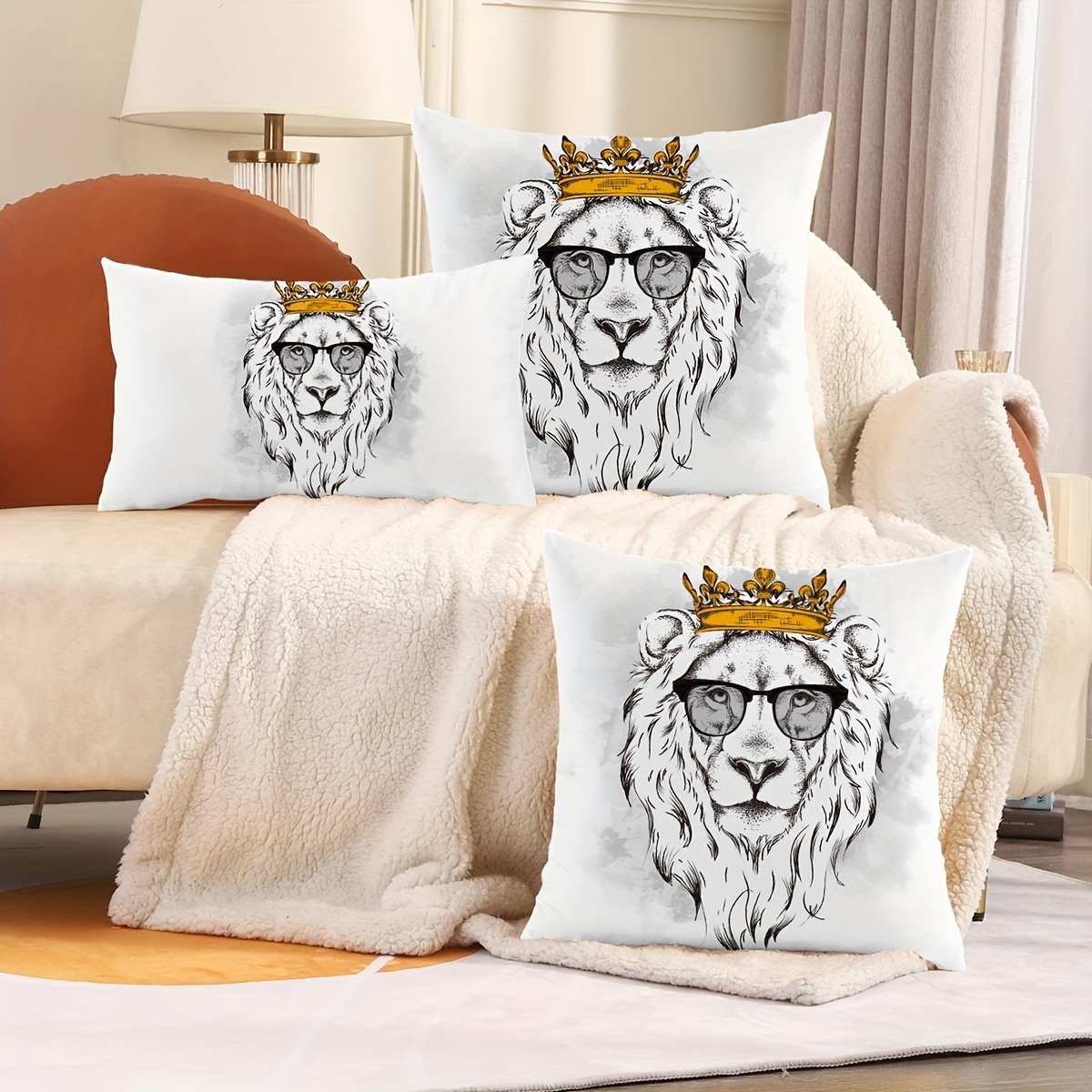 Lion pillow clearance case