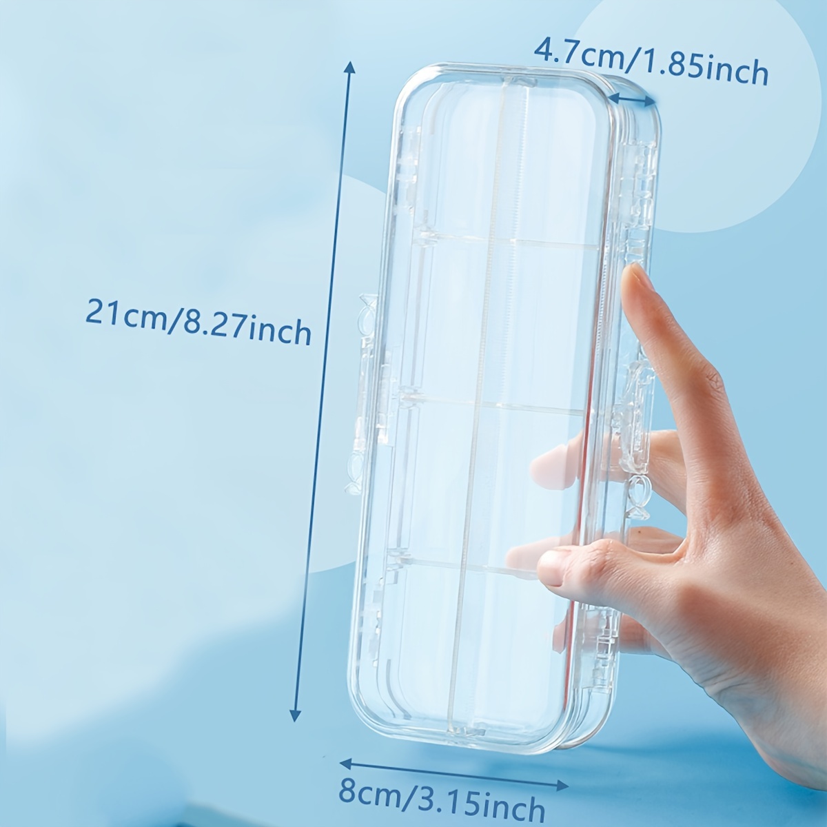 Plastic Transparent Pencil Case For School Students Minimalist Stationery  Box