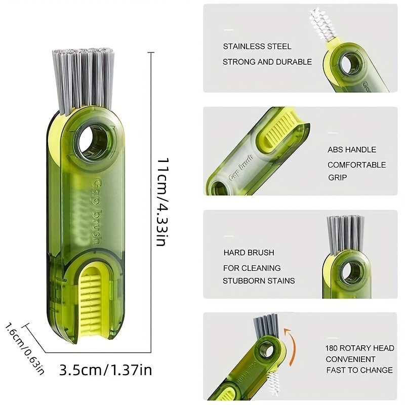 2 In 1 Bottle Gap Cleaner Brush Multifunctional Milk Bottle Cleaning Brush  Cup Cleaning Tools Window Steam Cleaner Cleaning Tool