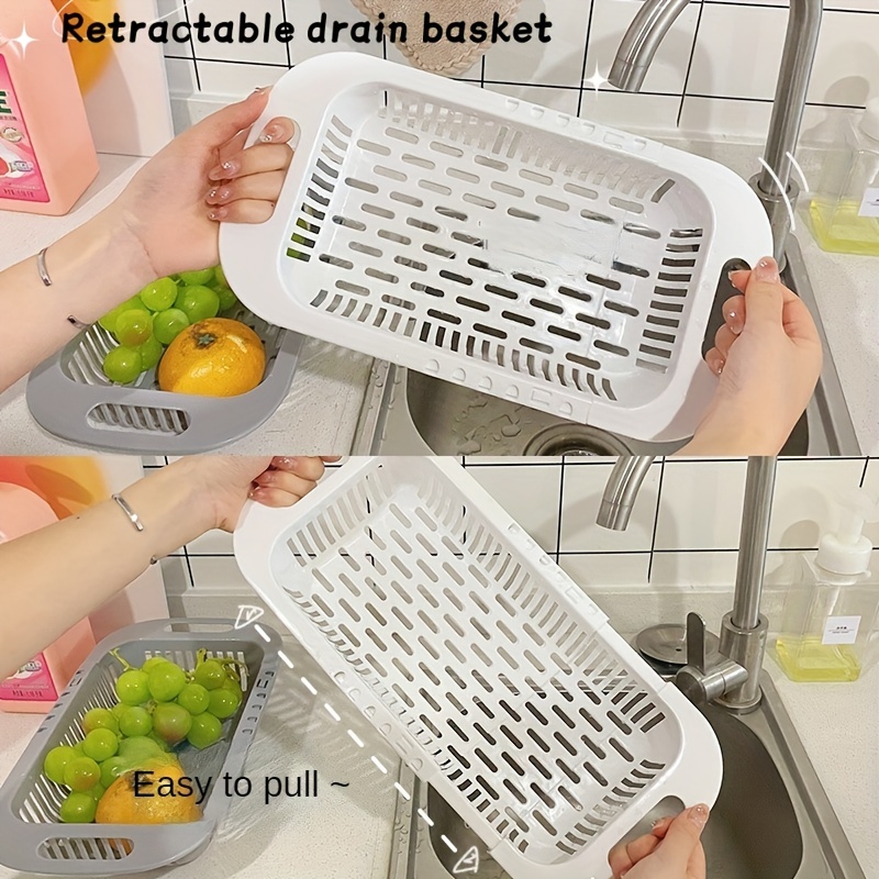 Sink Colander Vegetable Sink Washing Basket Fruit Drain - Temu