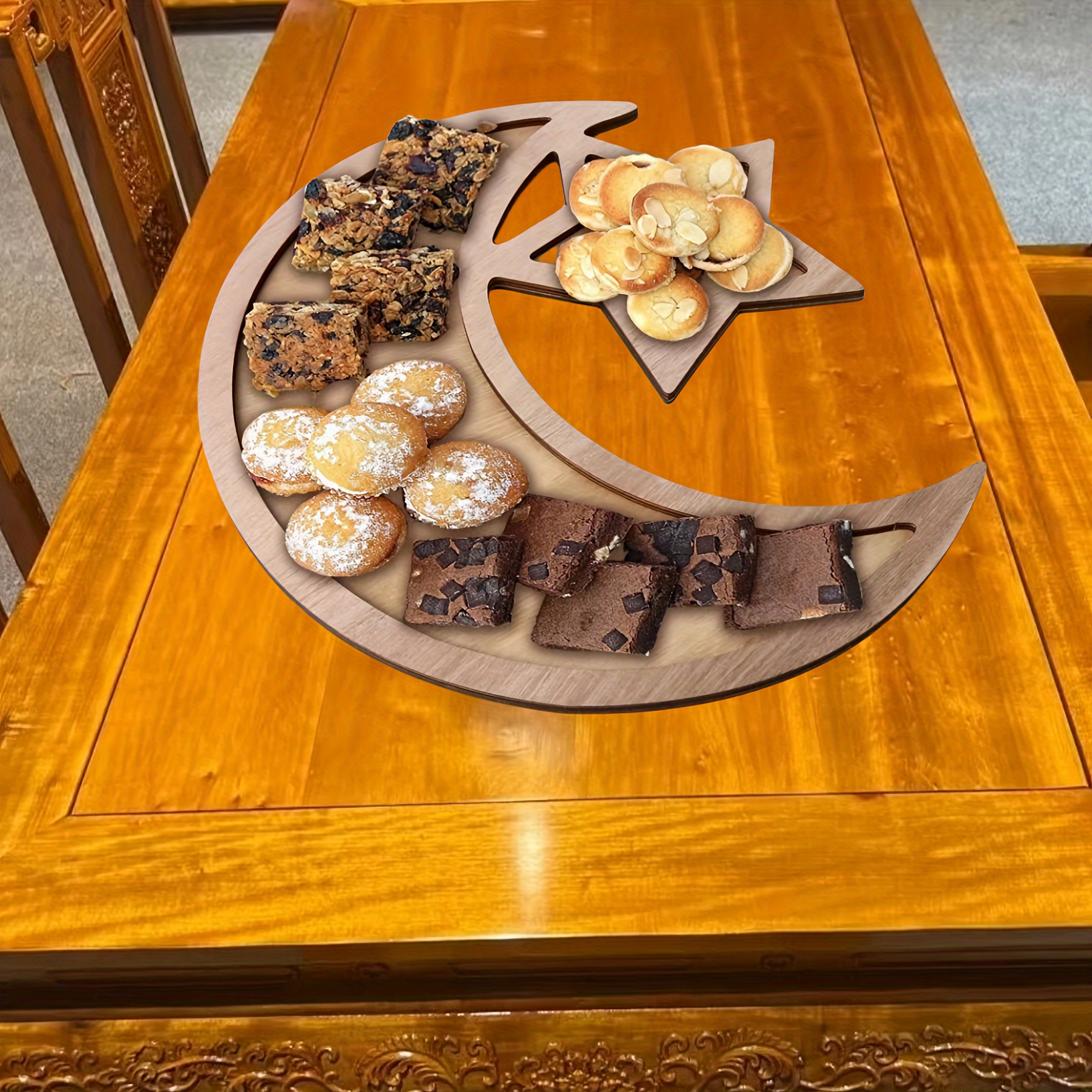 Bandeja redonda de madera rústica decorativa para decoración del hogar de  otoño, bandeja de servir de 11.8 pulgadas, mesa de café de granja, mesa de  centro de mesa, bandeja circular, grande, color : Hogar y Cocina 