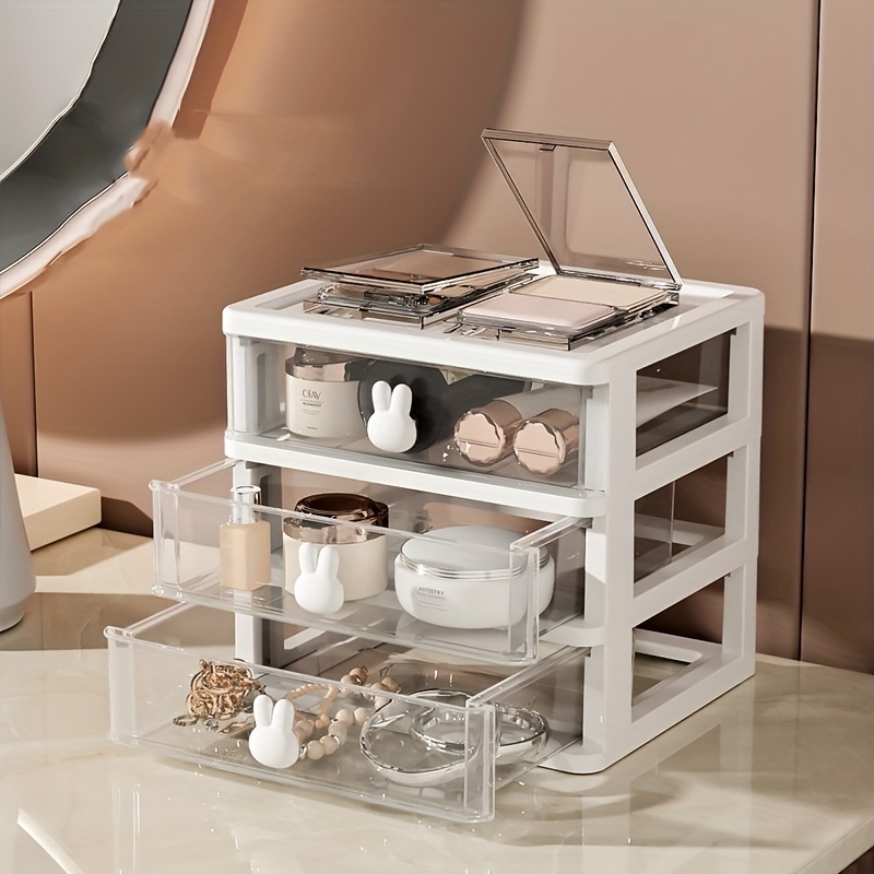 Storage Drawers Desktop Sundries Cosmetic Storage Box Small Plastic Jewelry  Box Multi-Functional Mini Drawer Organizer