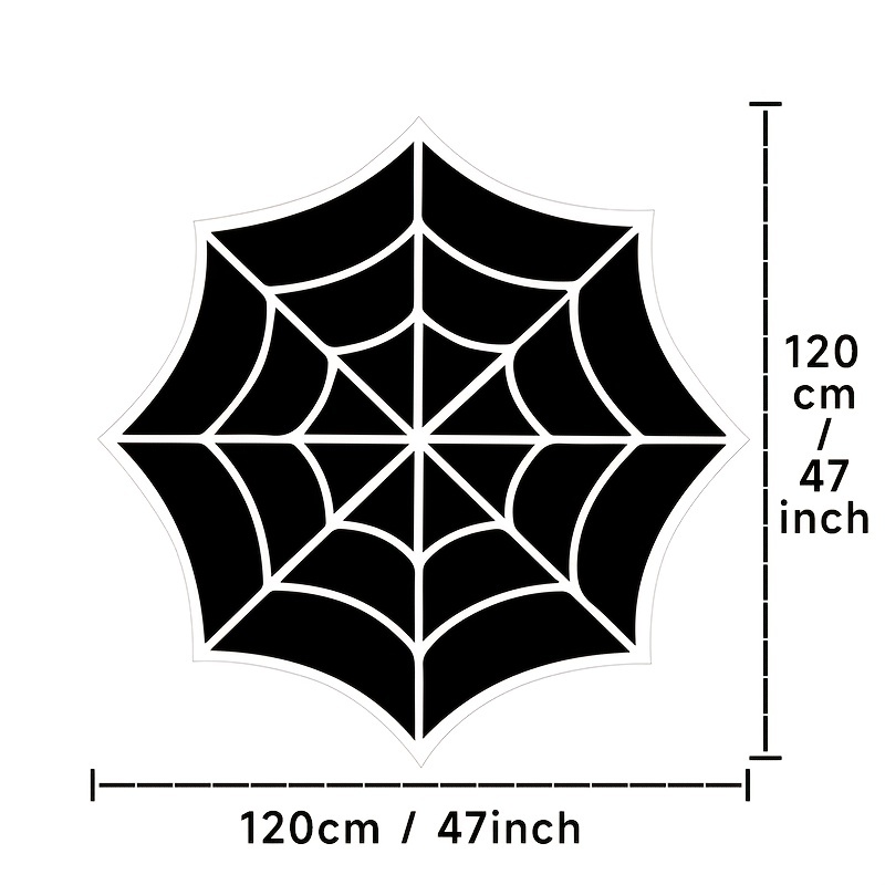 Spooky Halloween Cobweb Rug