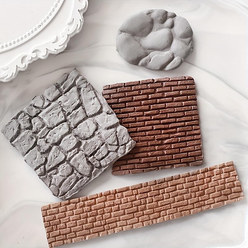 

1pc, Stone Brick Wall Fondant Mold, 3d Silicone Mold, Candy Mold, Chocolate Mold, For Diy Cake Decorating Tool, Baking Tools, Kitchen Accessories