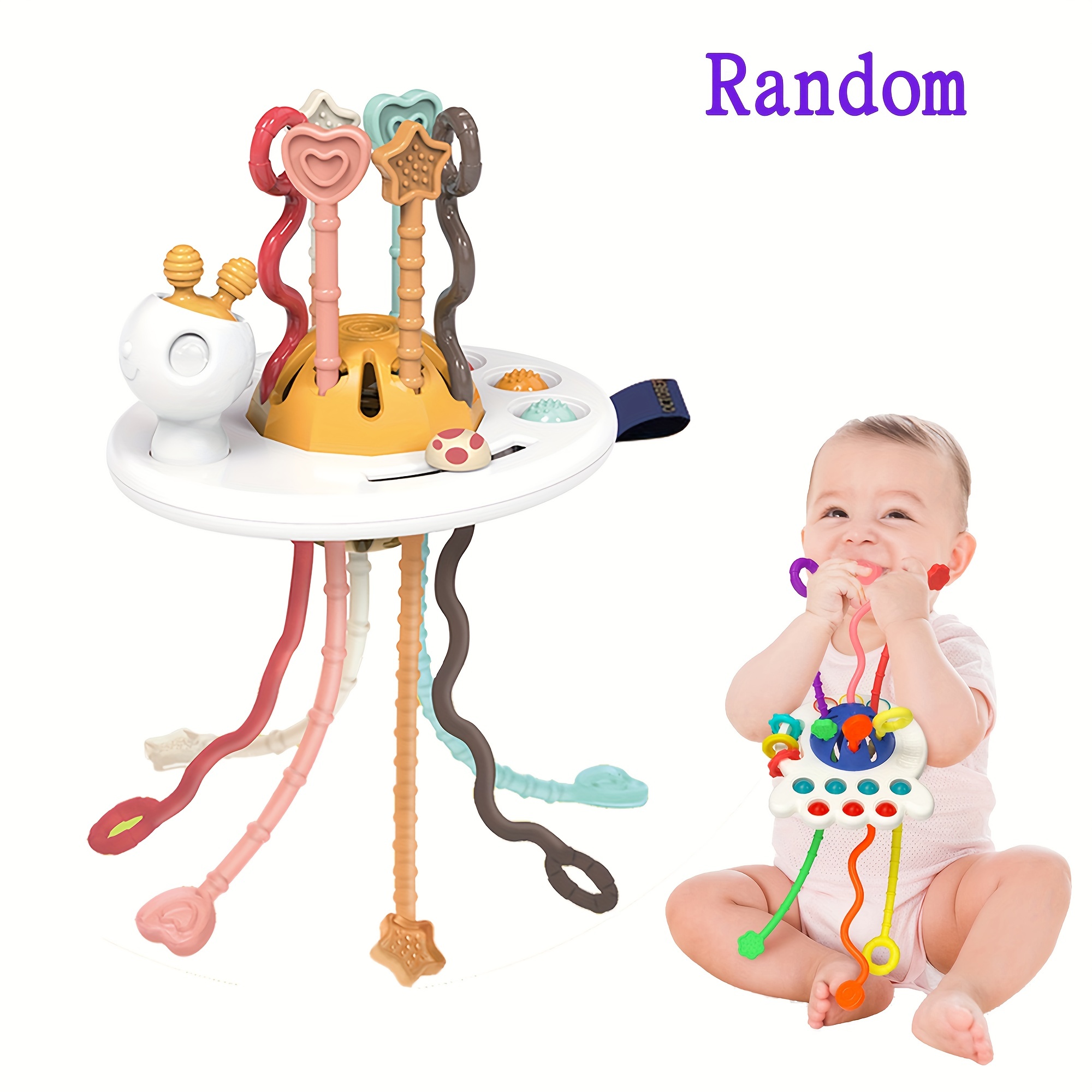 Silicone Pull String Toy for 1 Year Old Boy or Girl