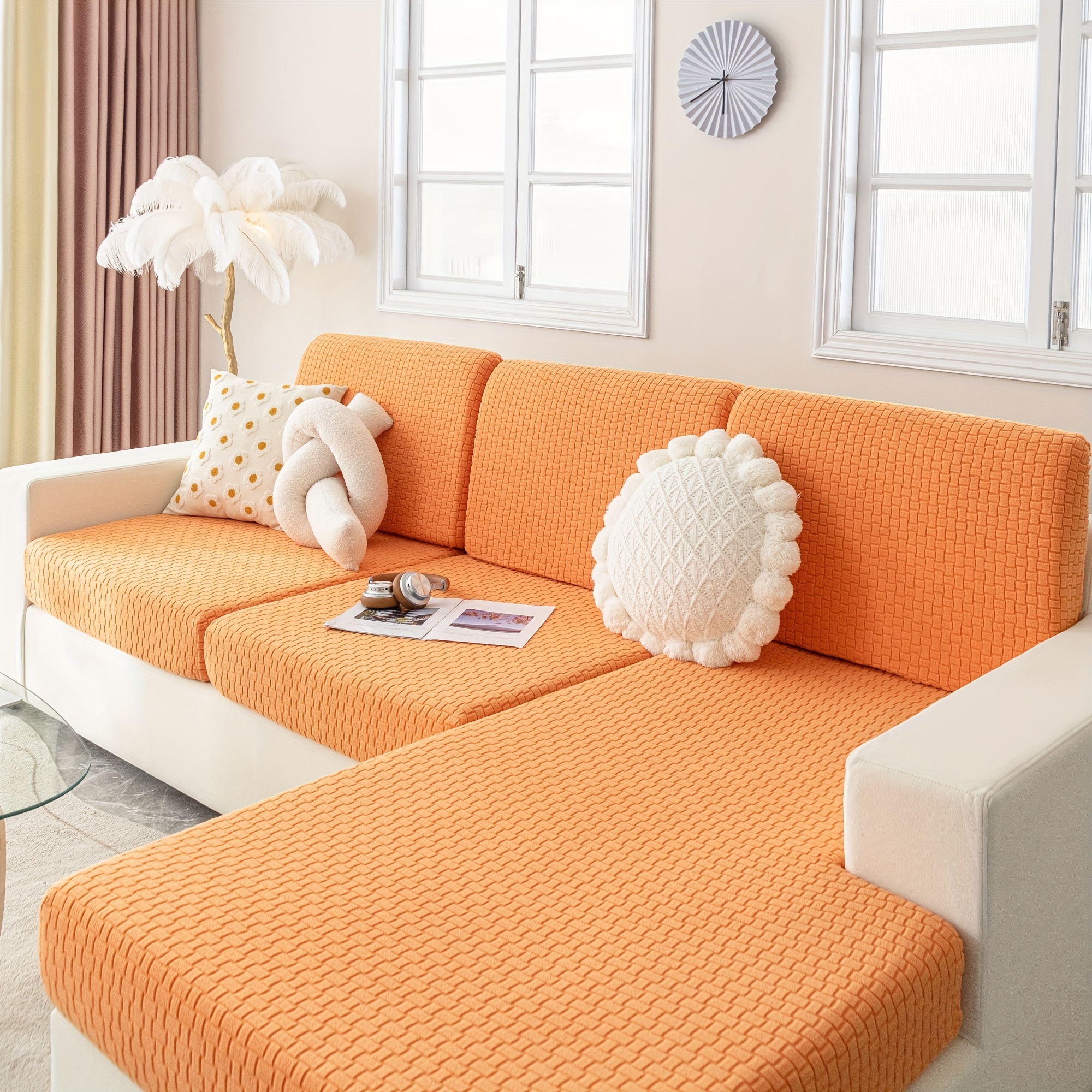 Jacquard Sofa Slipcover Non slip Sofa Cover Furniture - Temu