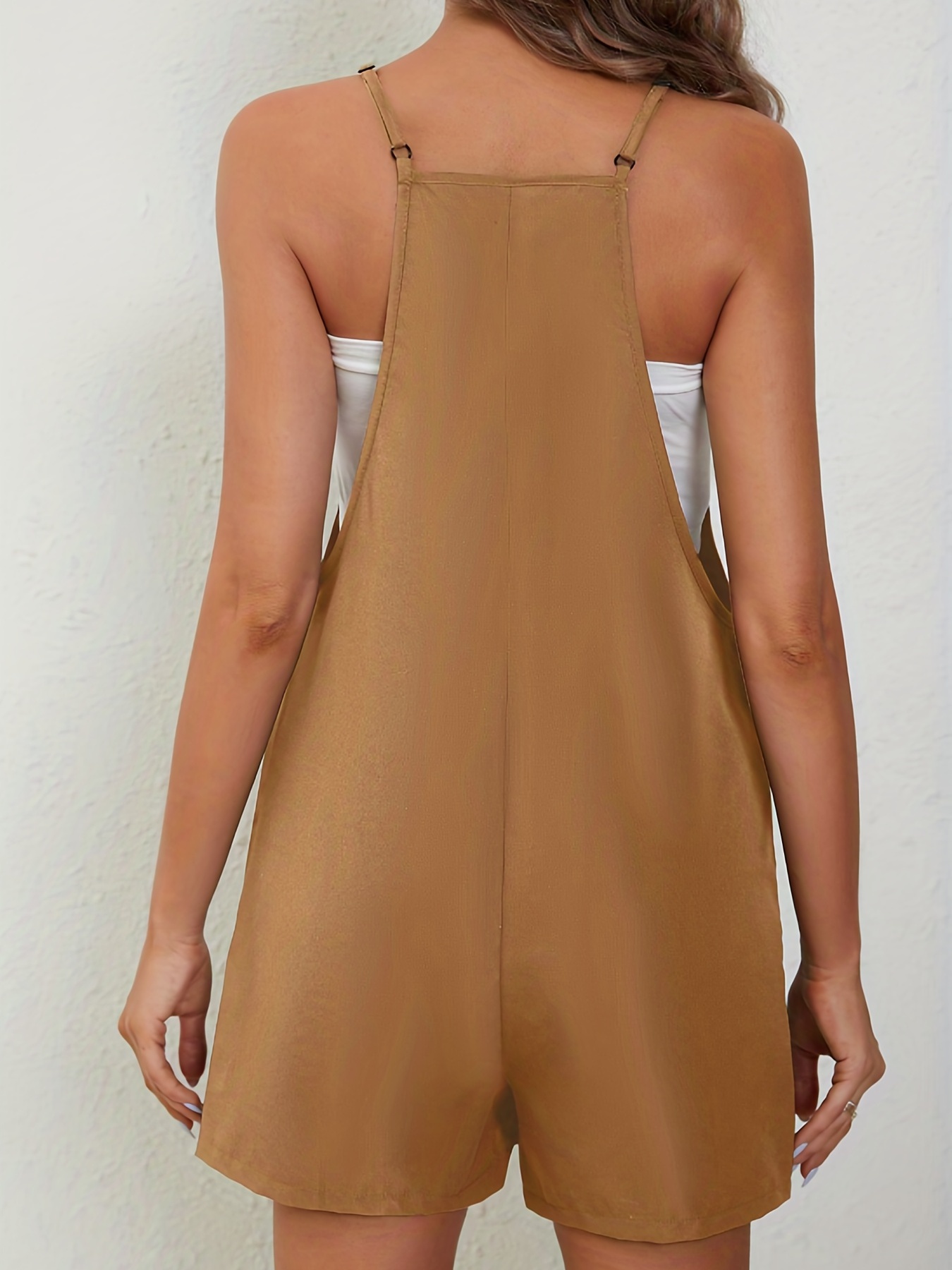 Dual Pockets Cami Romper Jumpsuit Women's Clothing