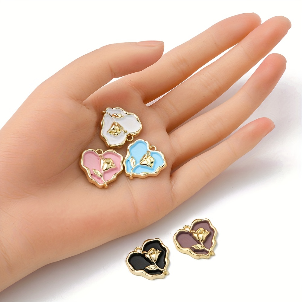 Mixed Random Kc Series Alloy Pendant Rose Golden Multi Style - Temu