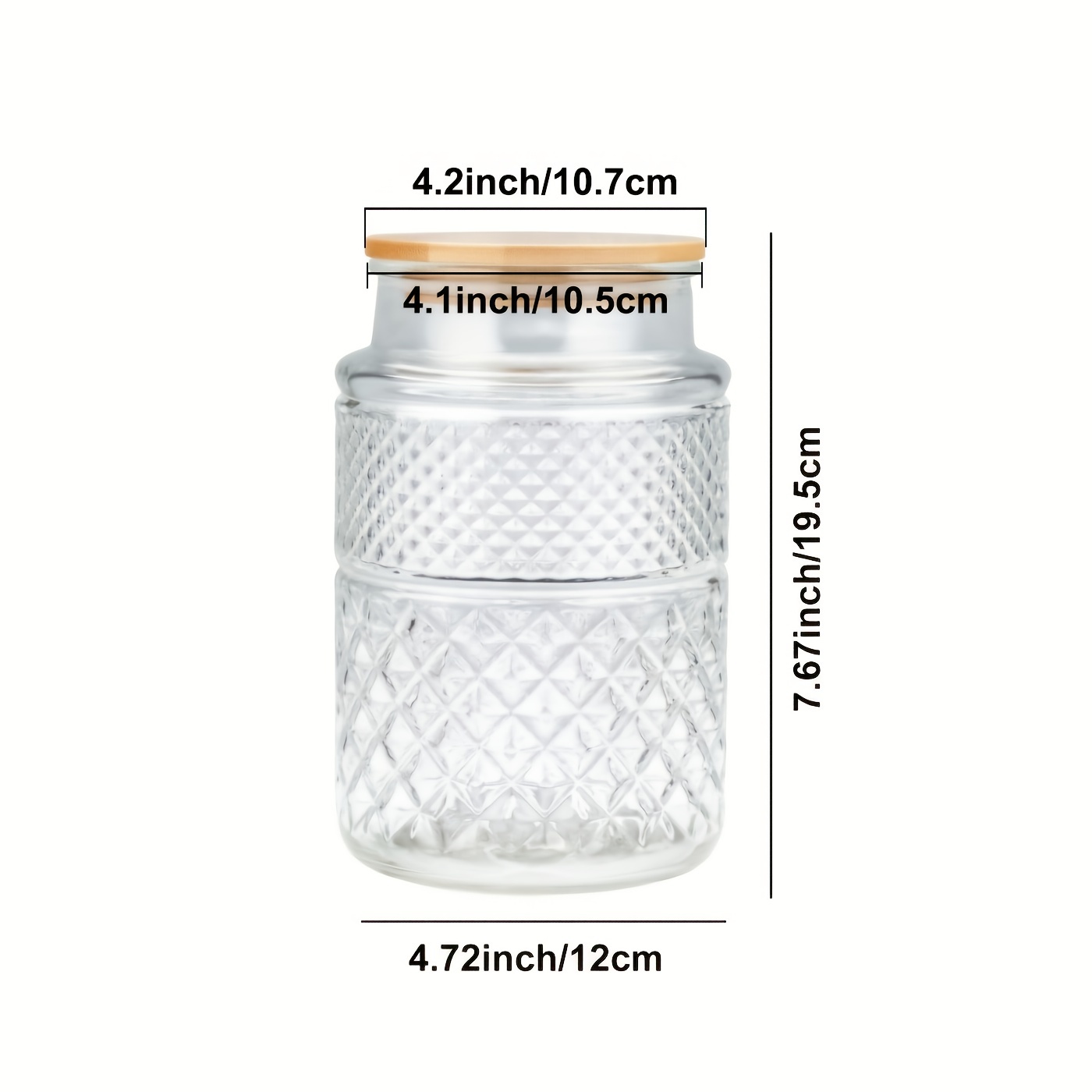 Diamond Airtight Glass Jar