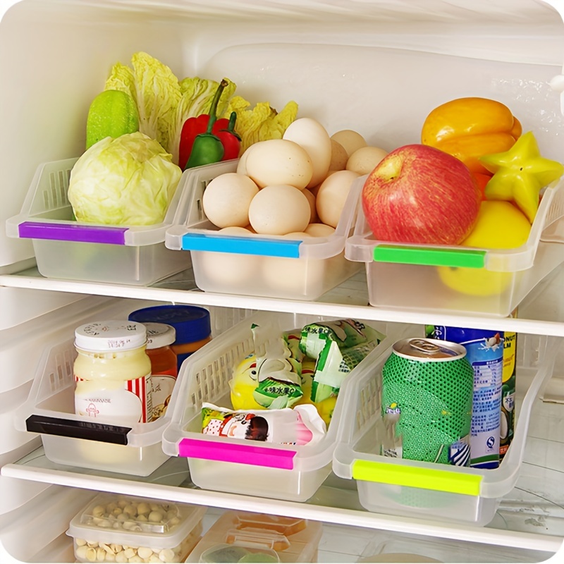Refrigerator Stackable Space-saving Organizer Bins, Fridge