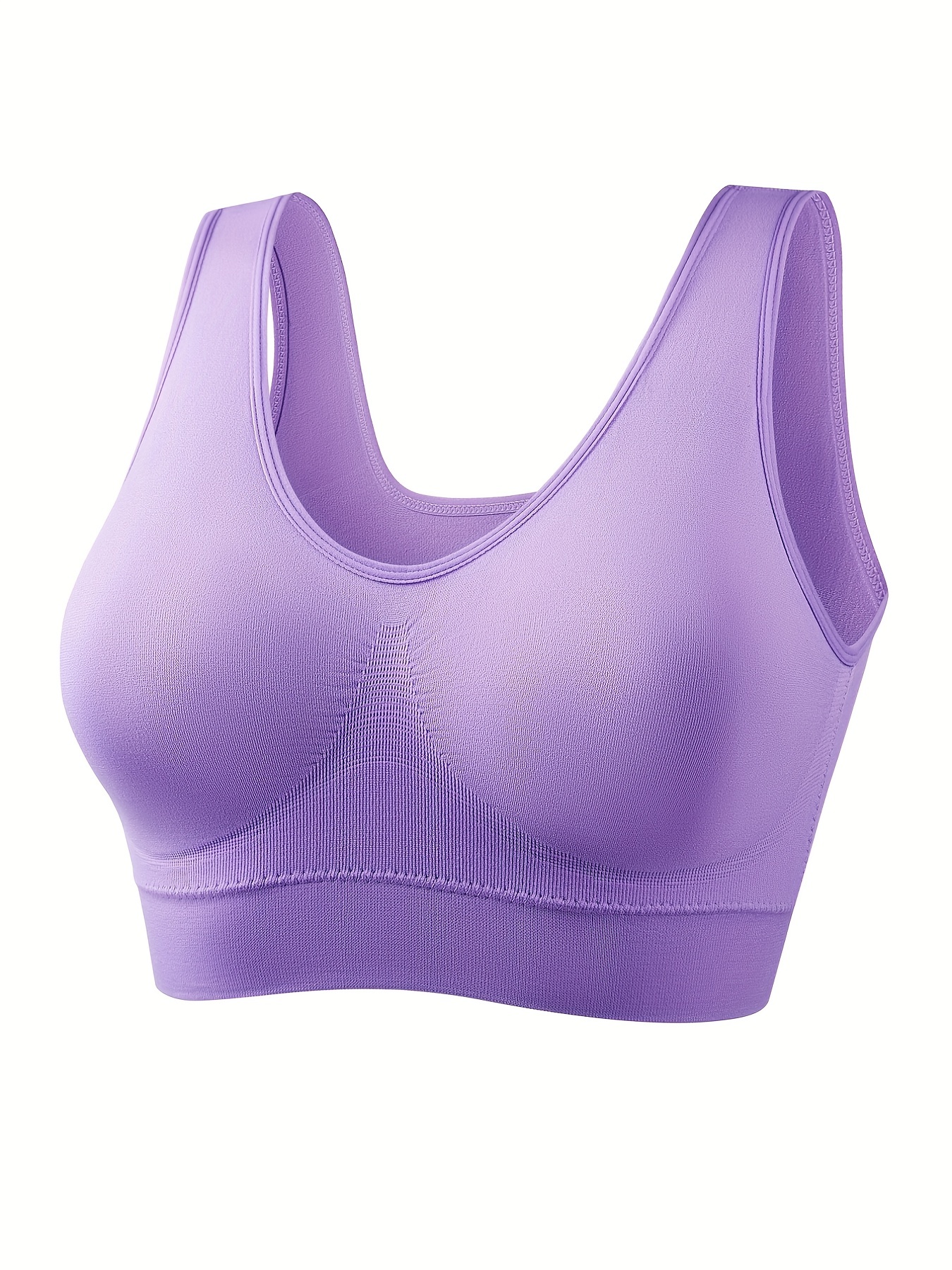 Purple Solid Sports Bra – Unclaimed Baggage