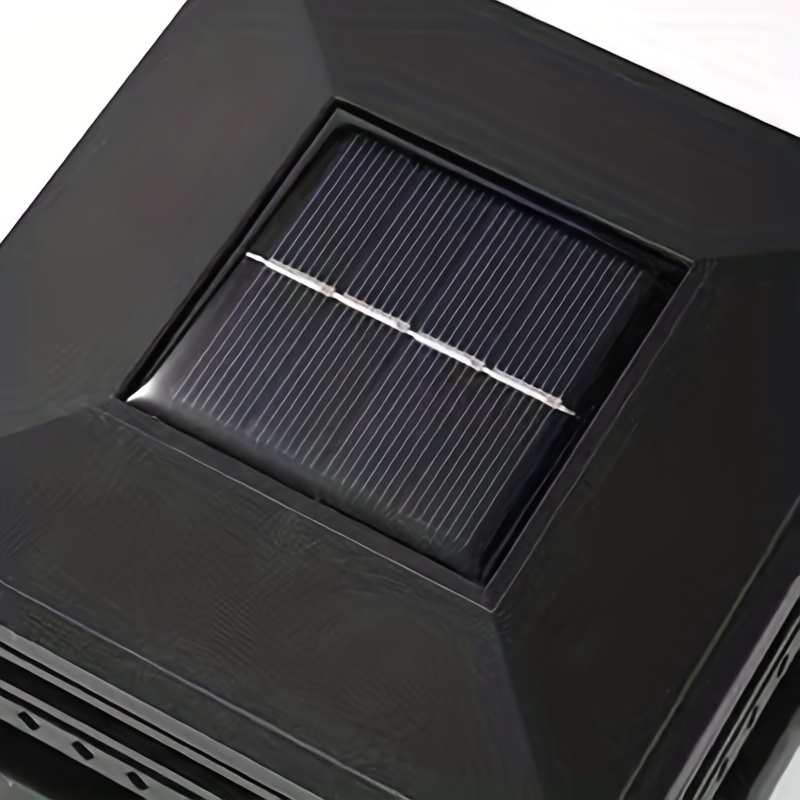 Luminaire solaire de capuchon de poteau, 4.72 x 7,46, noir, 2