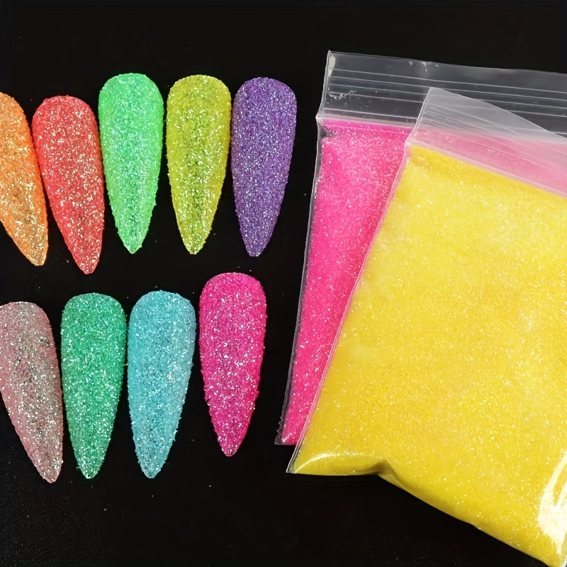 Shining Sugar Nail Glitter Powder Colourful Ultra Fine Star - Temu