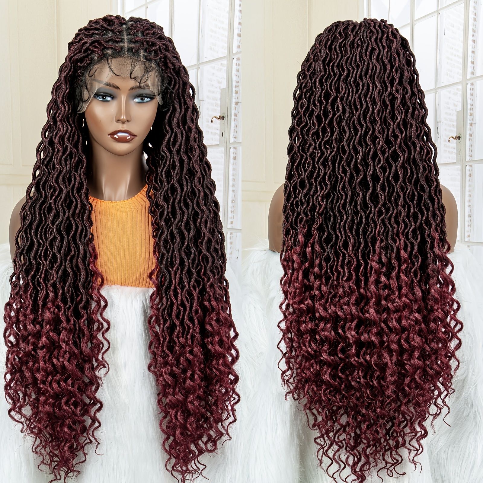 Heat Resistant Lace Front Box Braid Wig Women Perfect Party - Temu Canada
