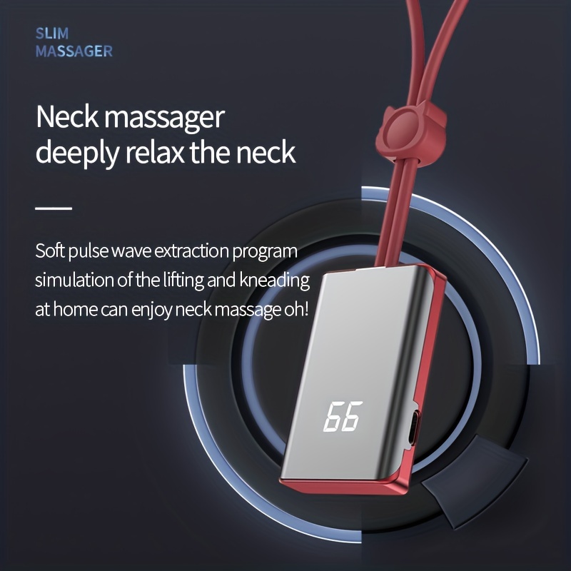 Pendant Shape Neck Massager With Heat Electric Pulse Neck - Temu