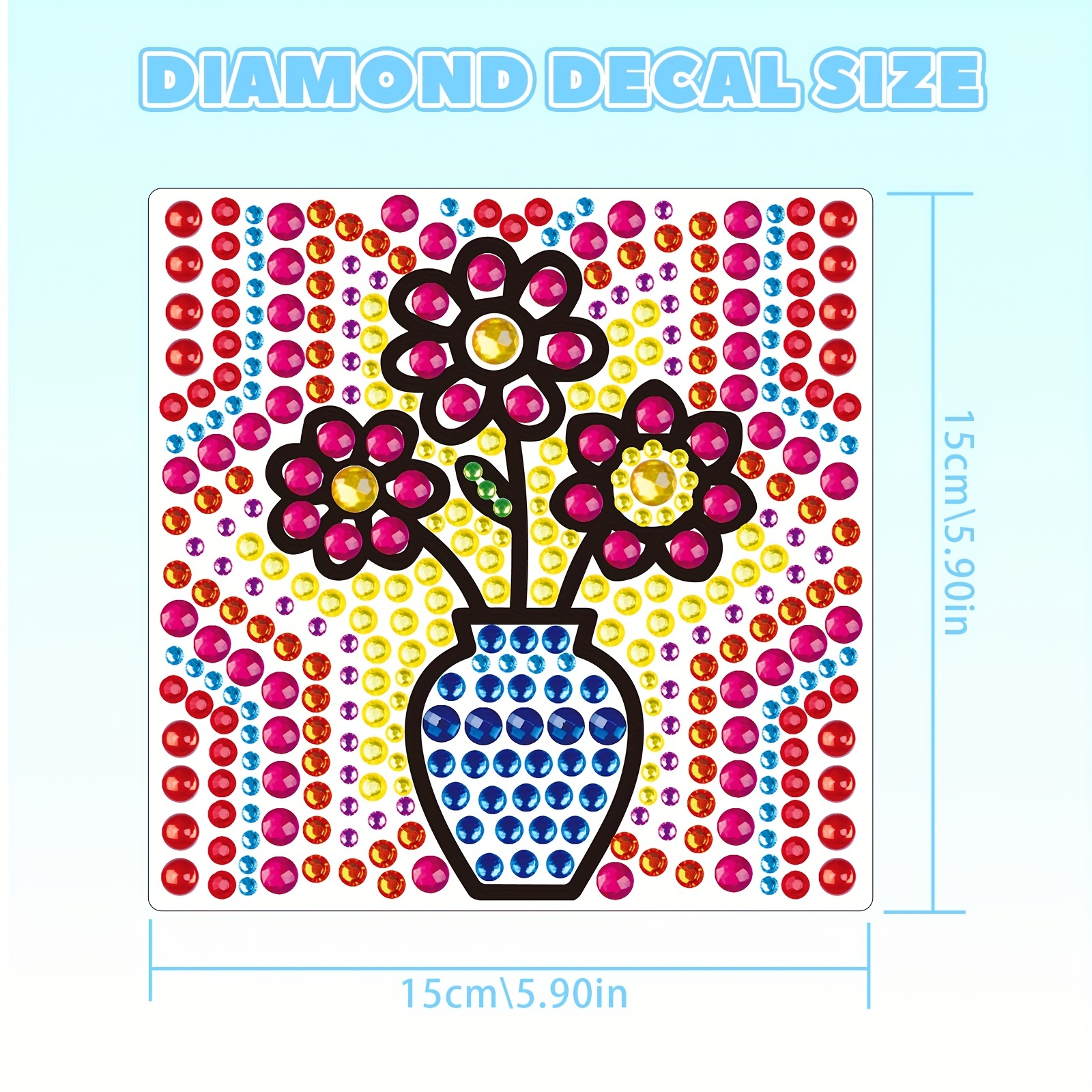 12pcs Artificial Diamond Painting Kits For Diamond Art Sticker Craft With  Gem Tool, Arts Crafts For , Best Mosaic Stickers Gift For To DIY