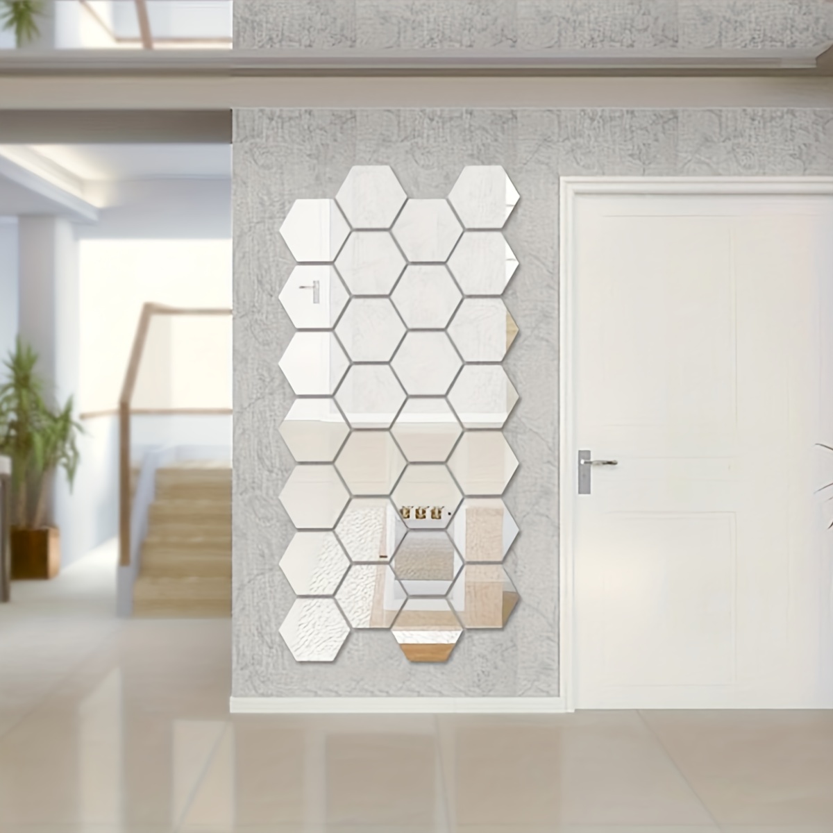 12 Uds arte geométrico 3D espejo pegatina de pared calcomanía decoración  hogareña DIY NikouMX Muebles