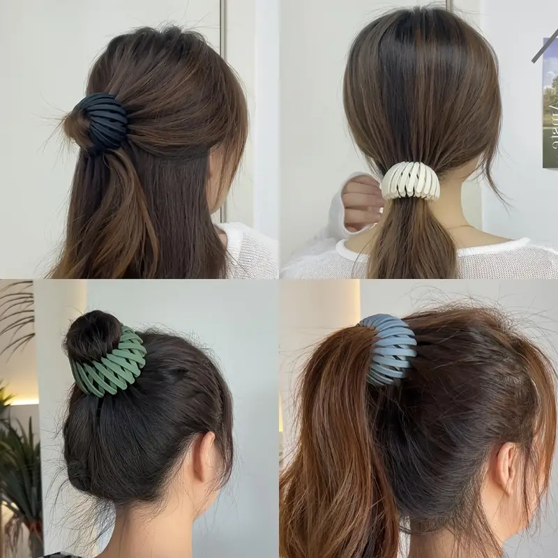 Magic Hair Pins Clips Bird Nest Shaped Hair Holder Matte Hair Ring Ball  Head High Ponytail Hair Device Women Hair Accessories