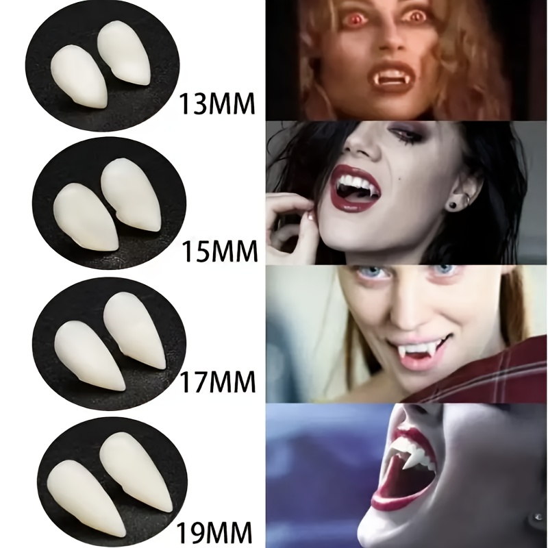 Party Halloween Resin Vampire Teeth Kids Cosplay Non-toxic Fangs Dentures  Costume False 13mm 15mm 17mm 19mm 
