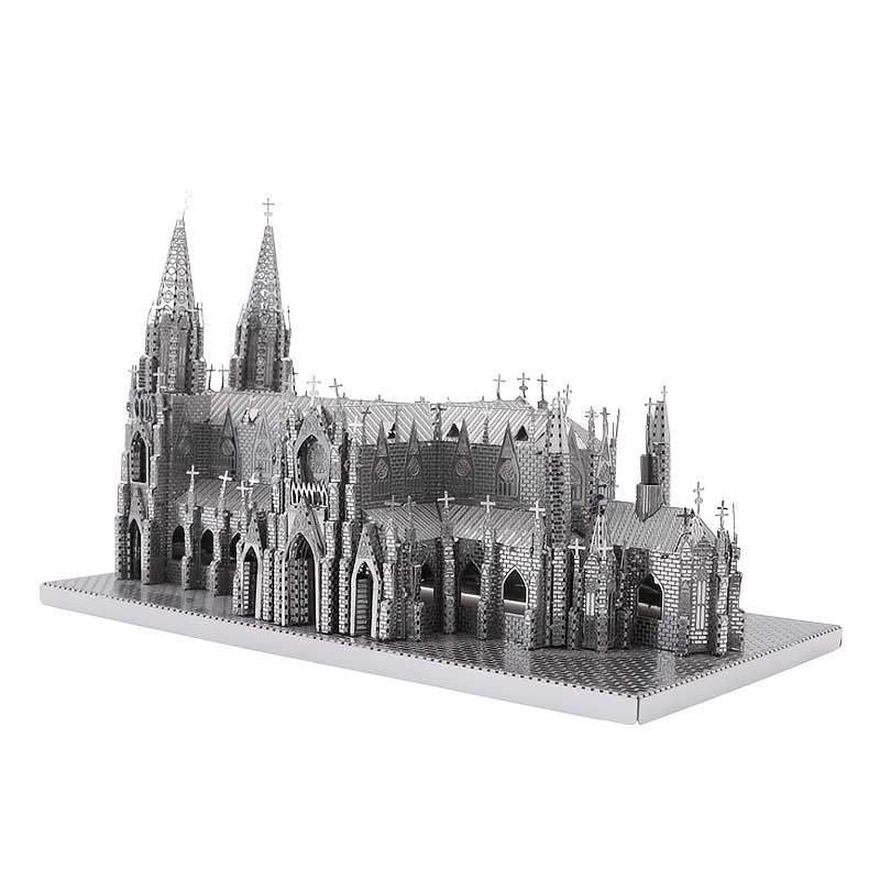 3D Metal Jigsaw Puzzle St Patrick's Cathedral Model DIY Kit