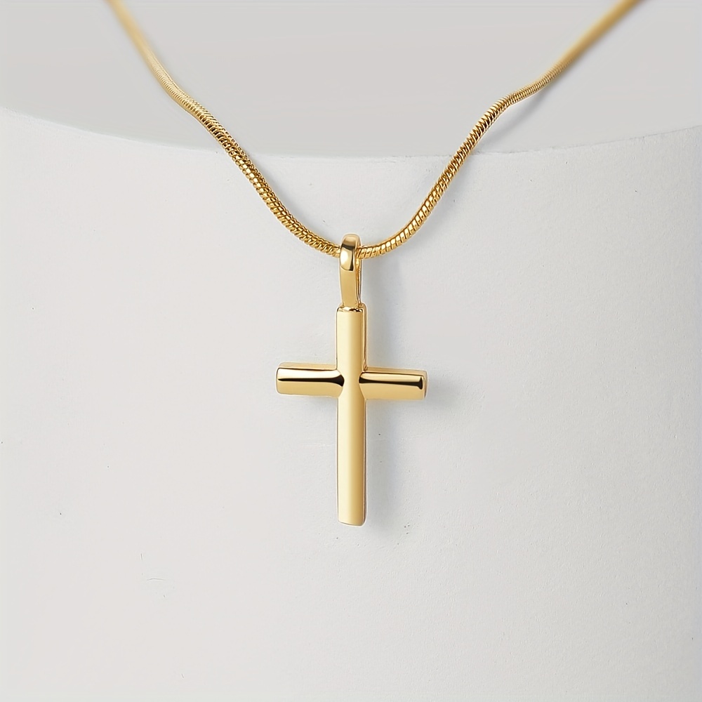 Simple gold hot sale cross necklace