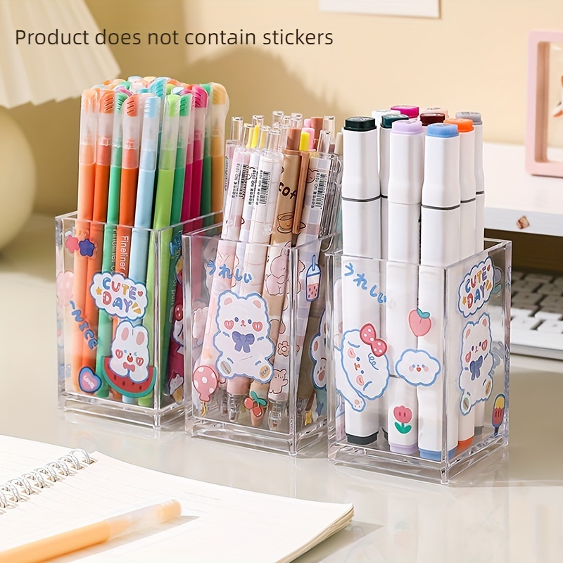 1pc Plastic Desktop Pen Holder ,Pen Organizer For Desk , Stationary  Organizer,Easy Assembly