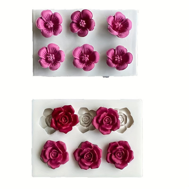 Decorating Tools 3D Silicone Mold Rose Shape Mould DIY Baking Mold