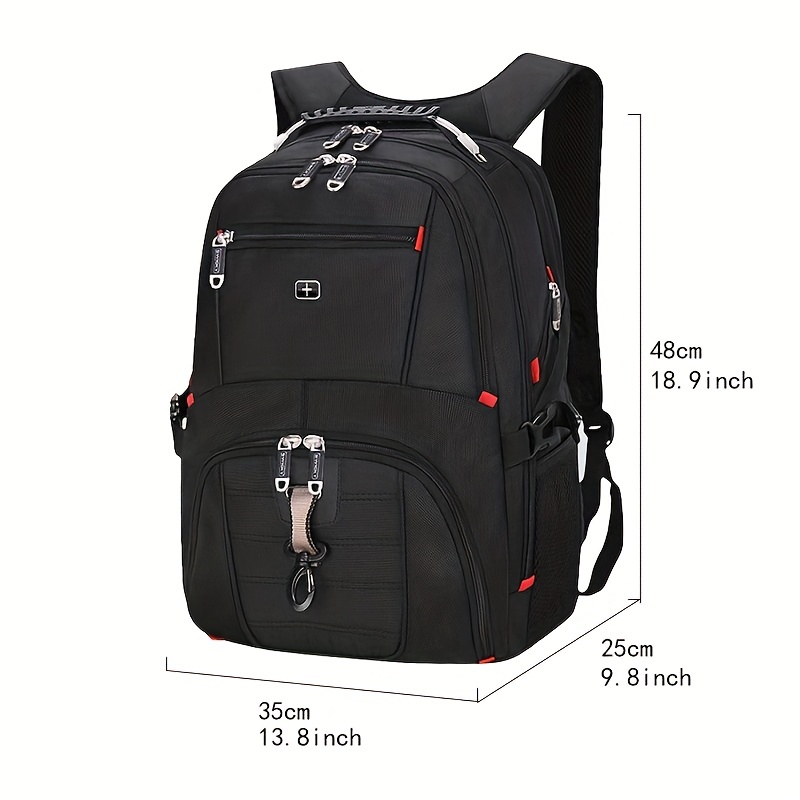 Mochila de viaje, mochila de mano para hombre de 15.6 pulgadas con puerto  de carga USB, mochilas impermeables para negocios, trabajo, fin de semana