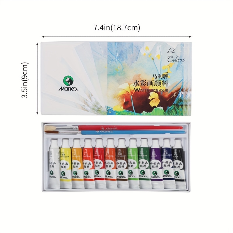 5/12ml Watercolor Paint Set 12/18/24 Color Marley Painting Children/Adult/Beginner  Non-toxic Watercolor Paint Art Supplies - AliExpress
