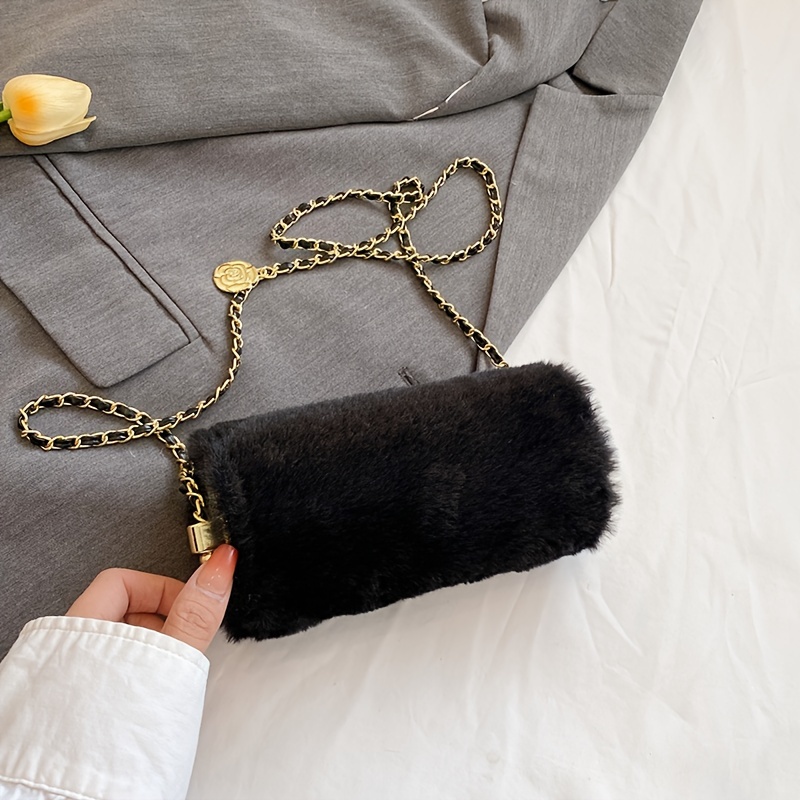 Cartoon Cylinder Bag, Classic Zipper Crossbody Chain Bag, Women's Versatile  Faux Leather Bag - Temu