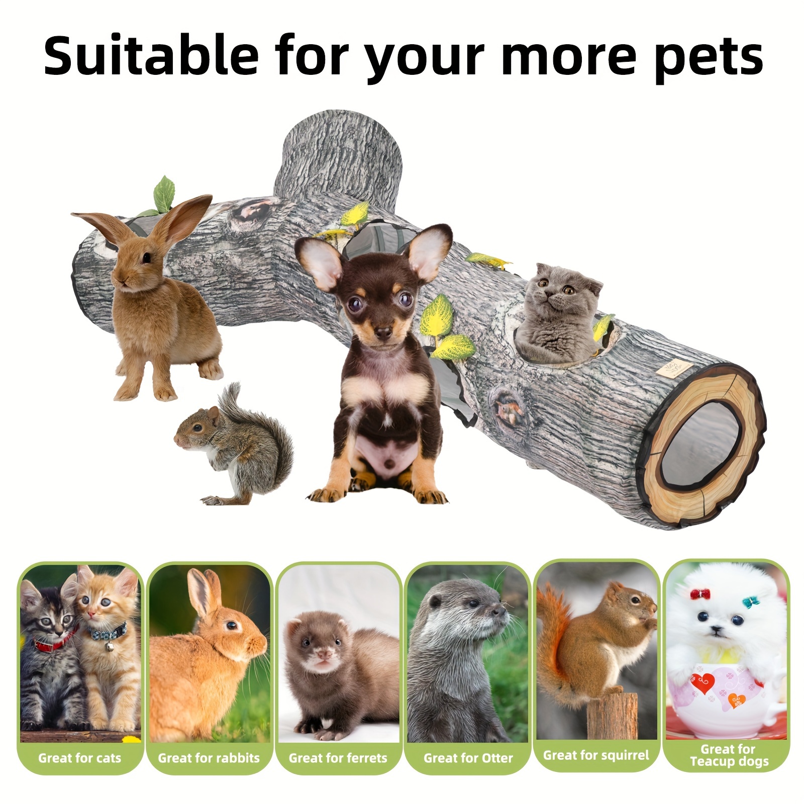 

1pc Creative Cat Tunnel Tree Cave Training Tunnel, Foldable Storage Tunnel Pet Toys Play Tunnels For Cats Kittens Interactive Toy