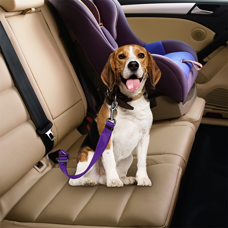 Adjustable Pet Car Seat Belt Dog Safety Rope With Hook For - Temu