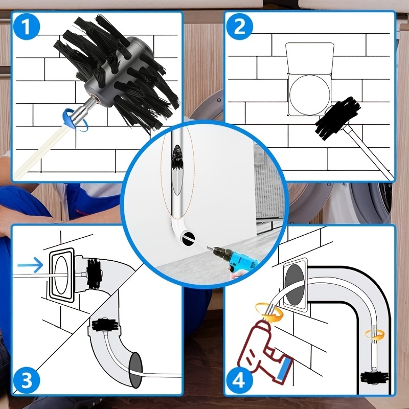 Dryer Vent Cleaner Kit, Lint Remover, Flexible Reusable Strong