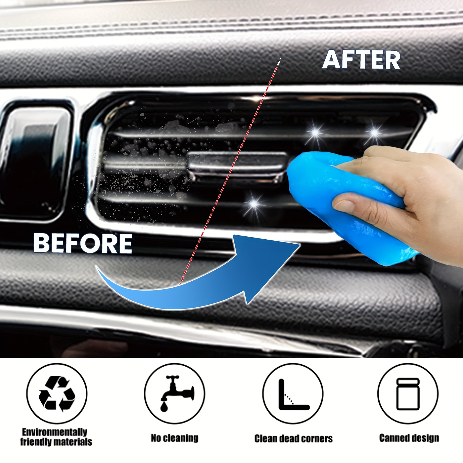 Car Cleaning Soft Glue Car Interior Air Outlet Cleaning Keyboard Remote  Control Dust Glue Removal Glue - Temu