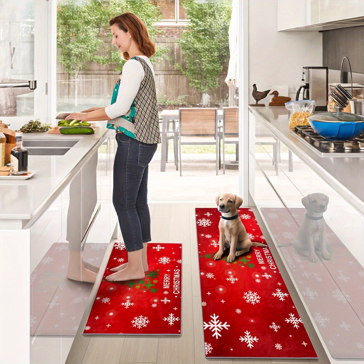 Non Skid Washable Absorbent Microfiber Kitchen Mats for Floor Anti