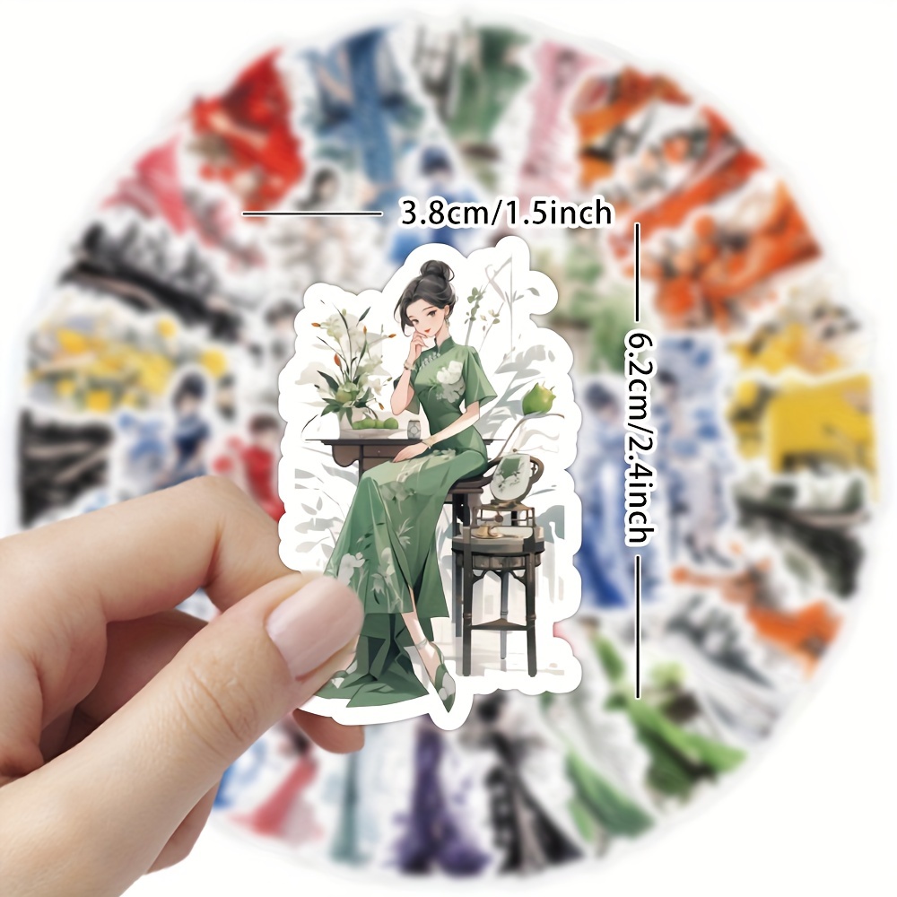 60pcs Fashion People Stickers for Journaling, Lovely Girl Four