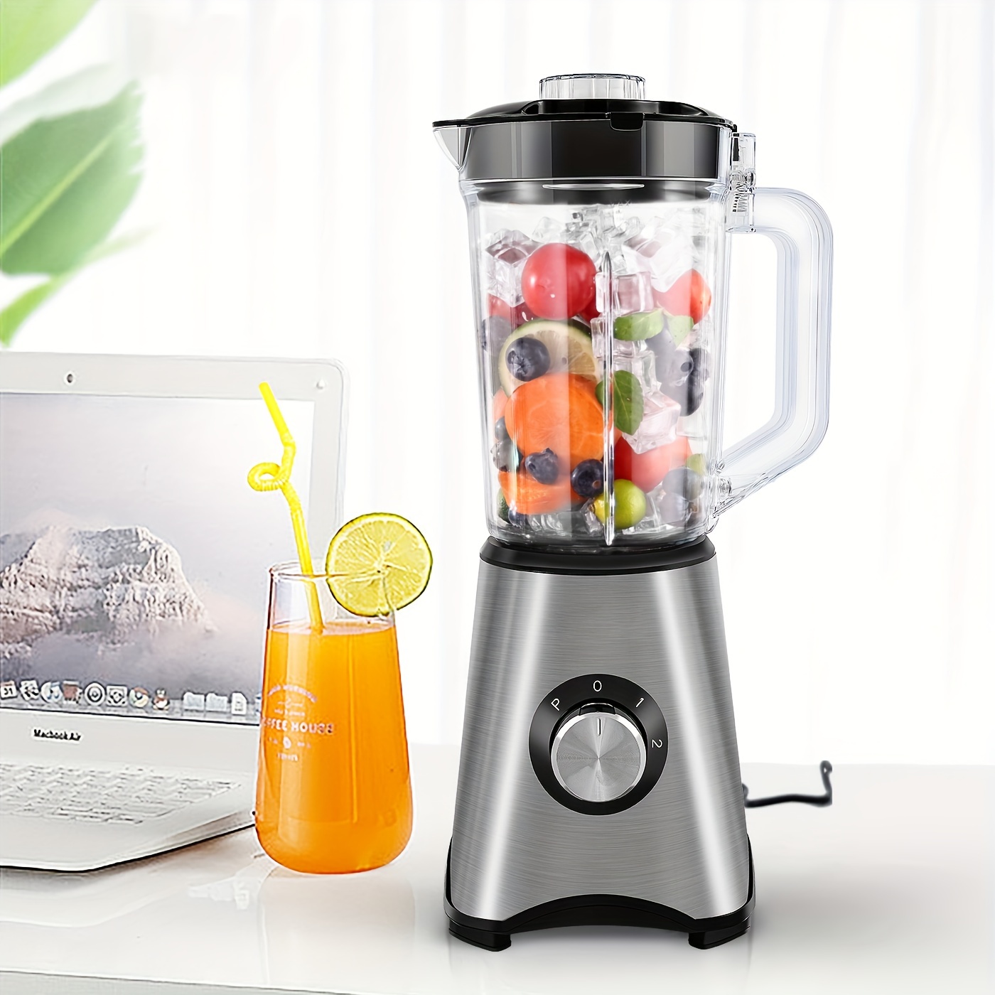 Tecthalway Professional Blender, Countertop Blenders For Kitchen,6  Stainless Steel Blades, Ideal For Puree, Ice Crush, Shakes & Frozen Drinks  - Temu Mexico