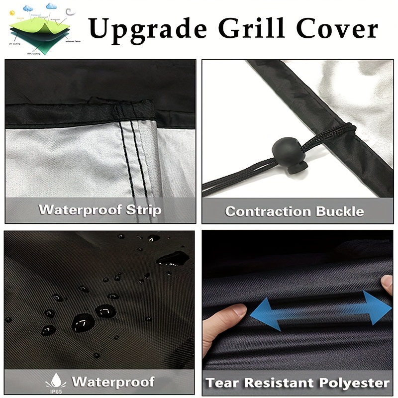 Simple Houseware 58-inch Waterproof Heavy Duty Gas BBQ Grill Cover,  Weather-Resistant Polyester