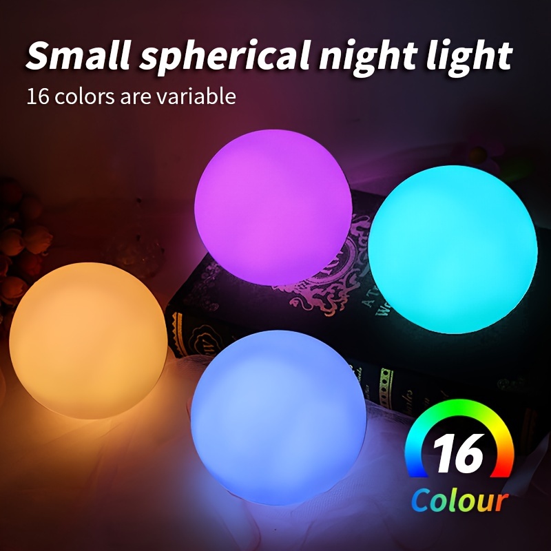 

16-color Led Luminous Ball Color-changing Atmosphere Lamp, Flashing Ball Lamp Indoor Outdoor Courtyard Decoration Lamp, Landscape Lighting Atmosphere Ball Lamp