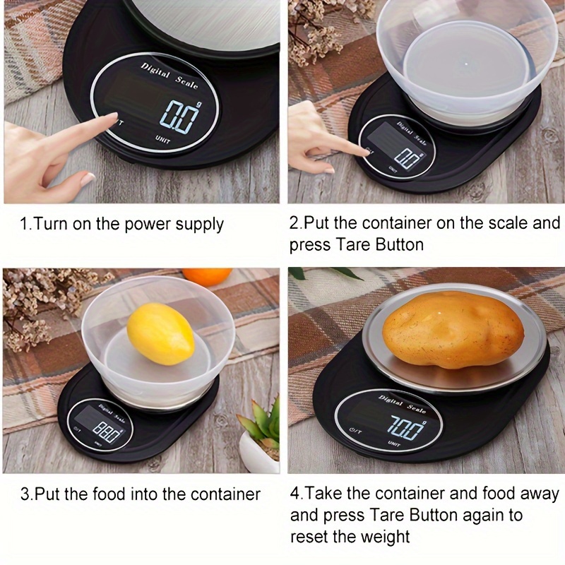1pc Multifunctional Mini Kitchen Electronic Scale, Portable Baking